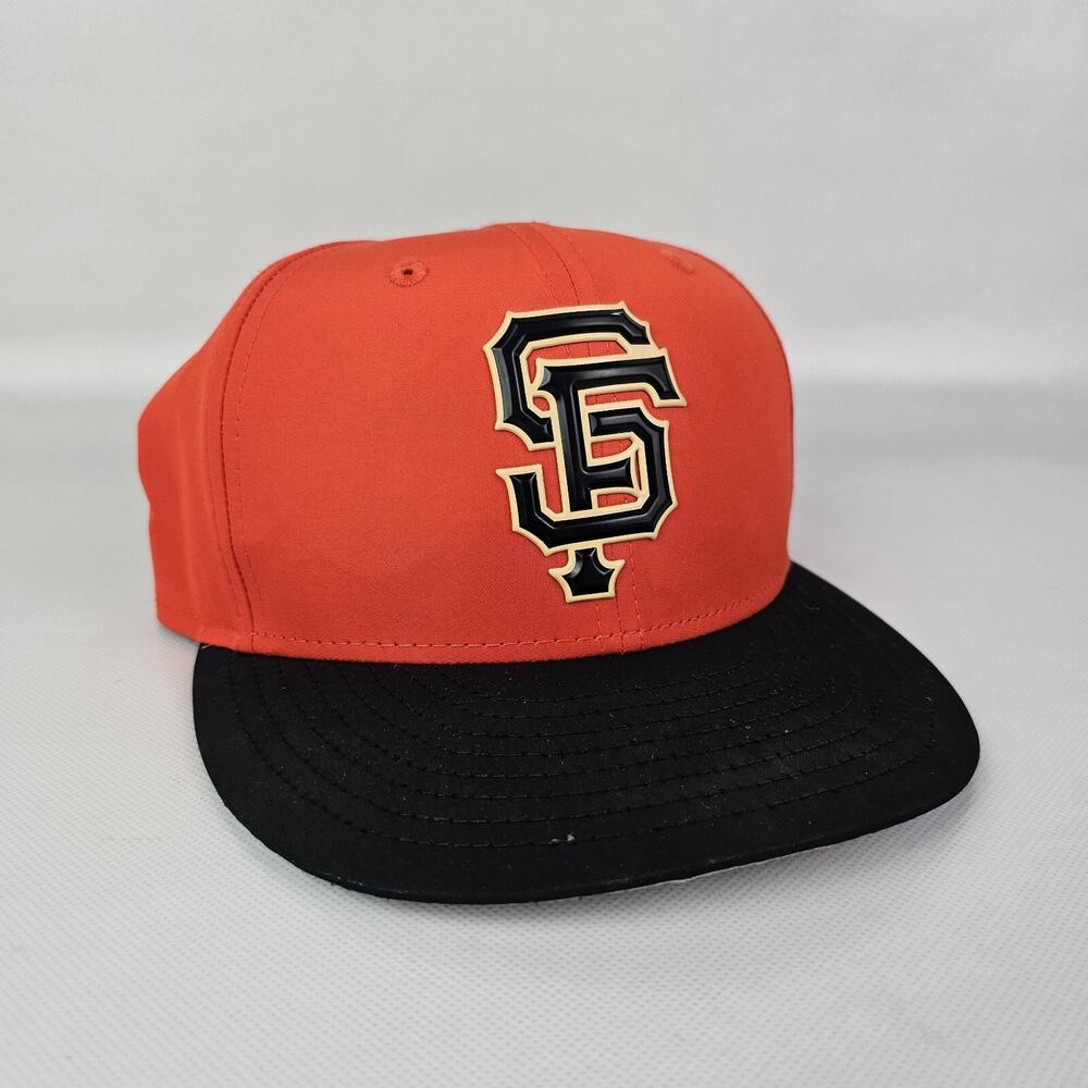San Fransico Giants 59FIFTY Size 7 1/8 Fitted Hat Orange Black NBA Baseball Cap